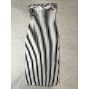 Fashion Nova Women’s Tube Mid Bodycon Stripped Dress Size Small